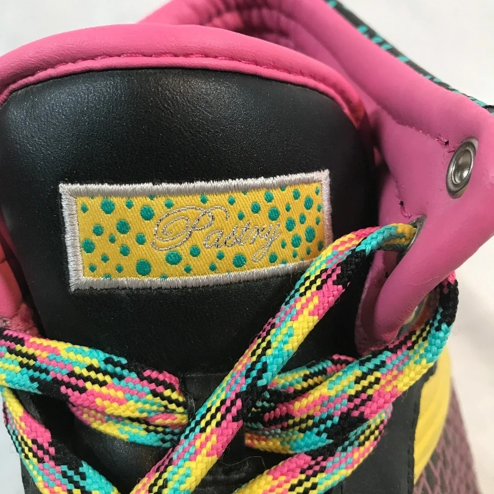 2001 Colorful Pastry Run‎ Fab Boot Shell Toe Sneaker Womens US 10 EU 40.5 UK 8